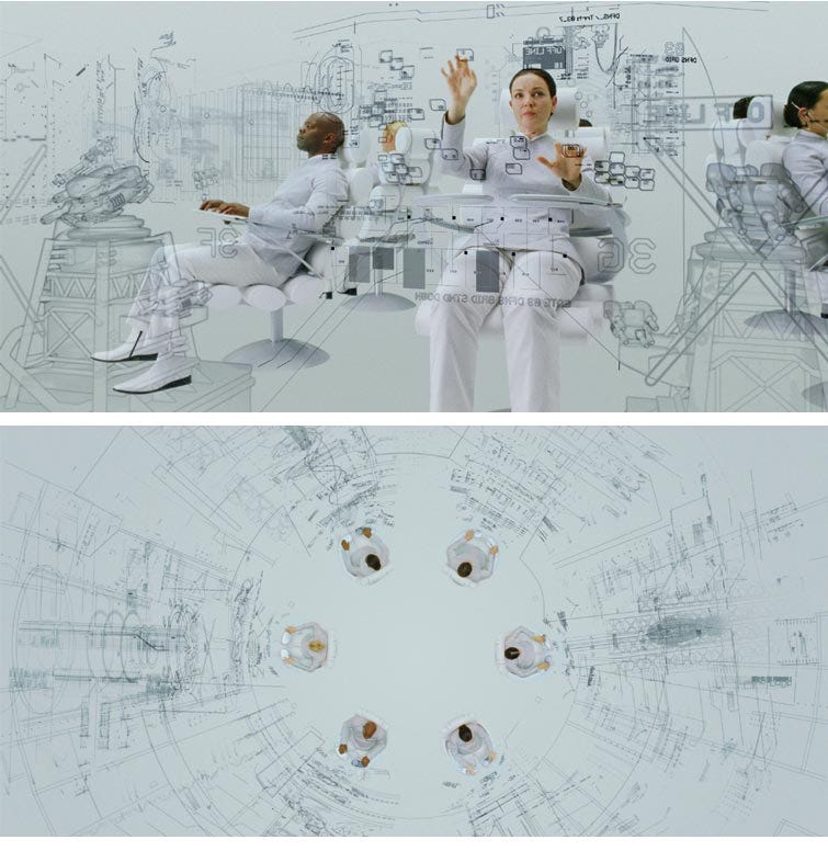 Interface Gráfica criada por Grant Freckleton (2003), que controla a abertura dos portões de Zion no filme Matrix Reloaded (2003)