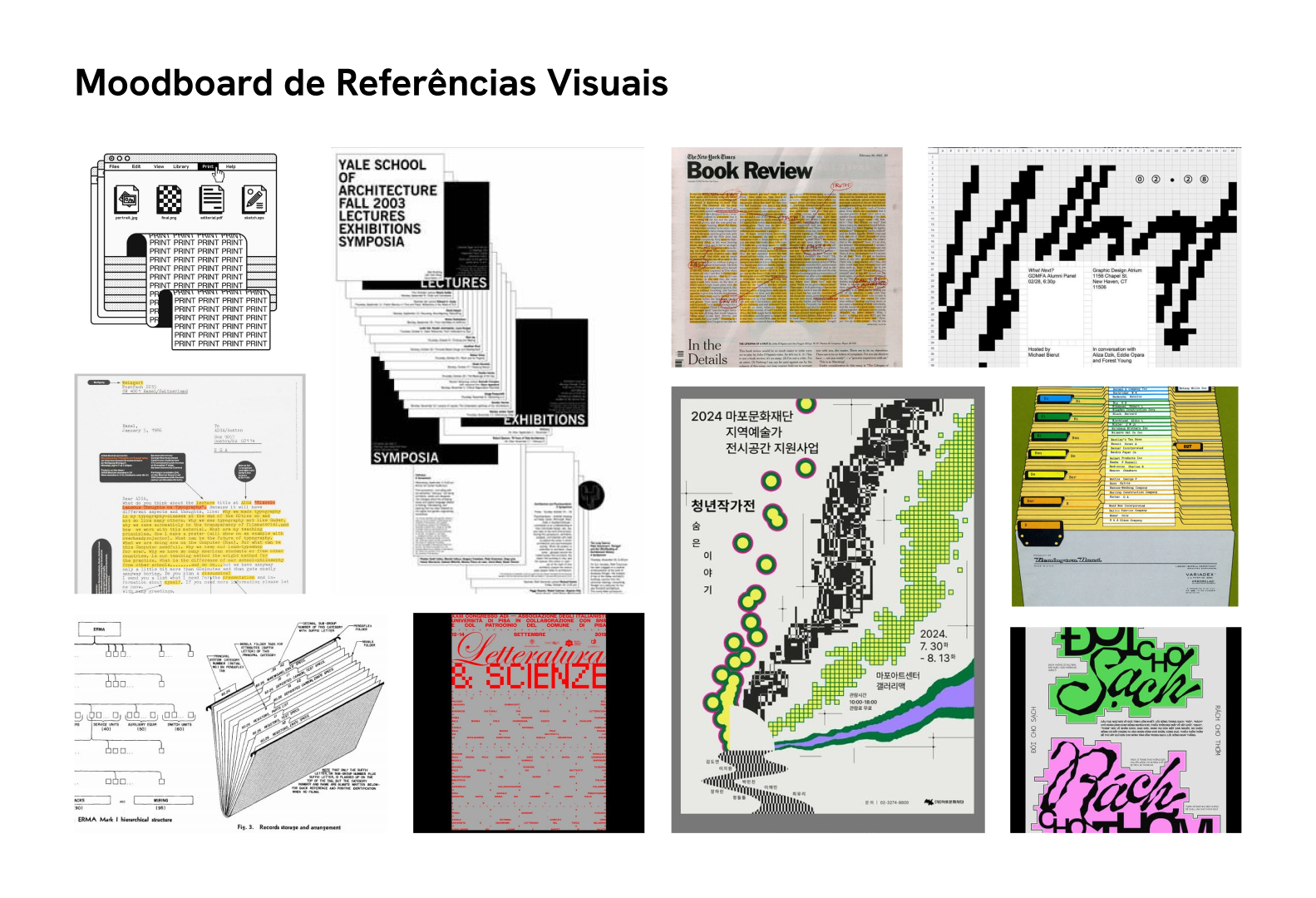 Figura 5: Moodboard de Referências Visuais. Fonte: A autora.