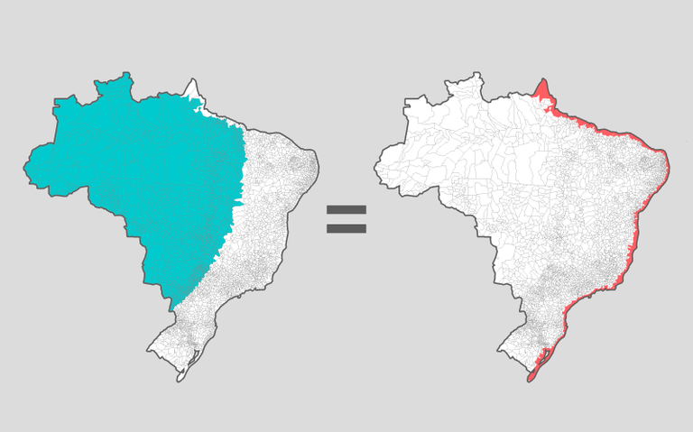 Gráfico interativo do Nexo comparando a densidade populacional de cidades brasileiras